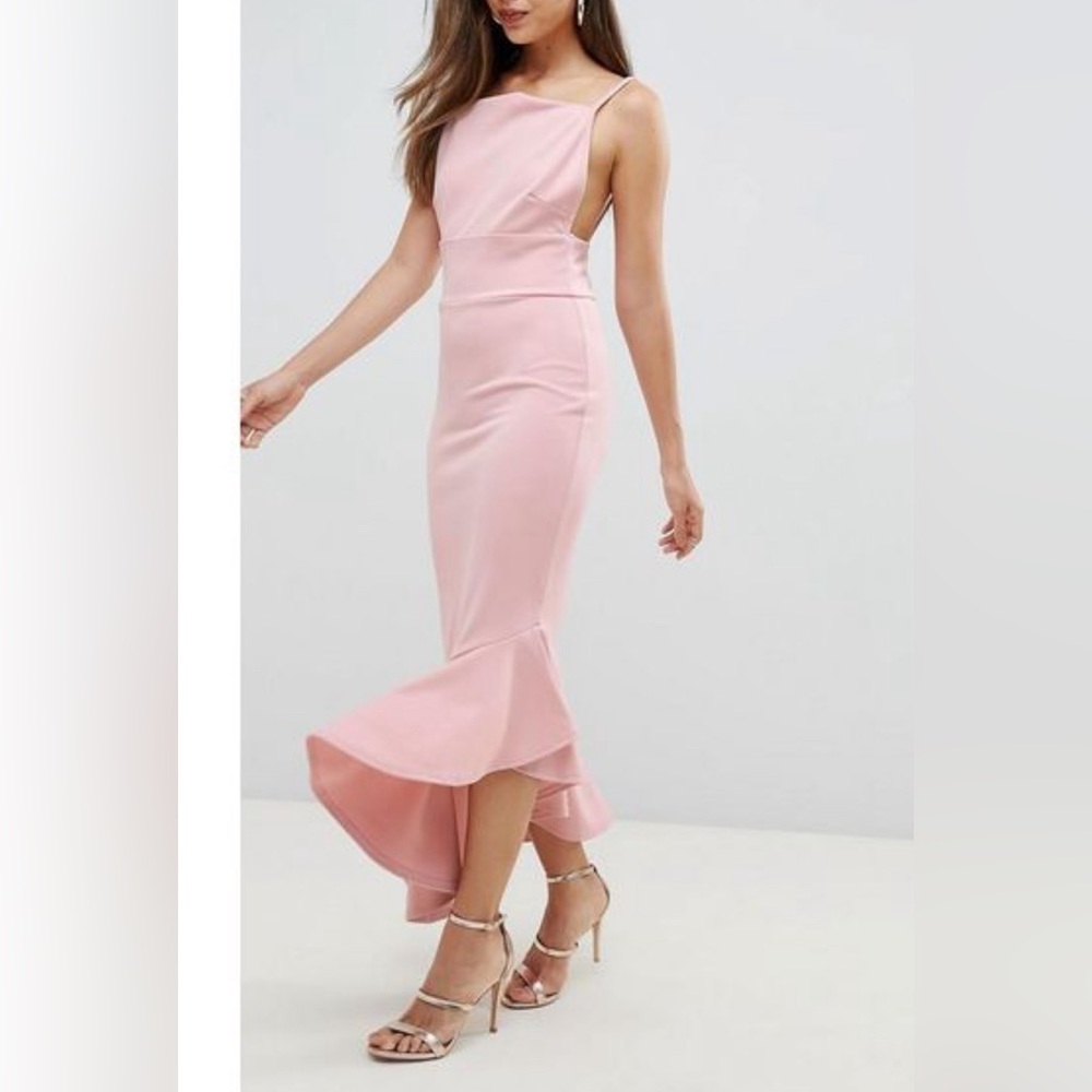 Scuba Strappy maxi dress from Missguided. Us 6. Brand new with label